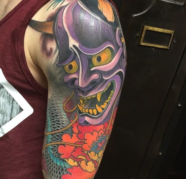 漂亮的日本风格纹身图案