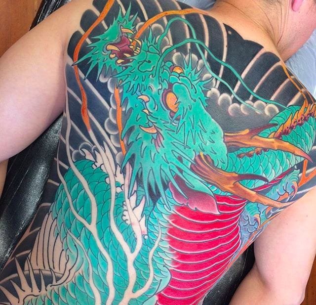 漂亮的日本风格纹身图案