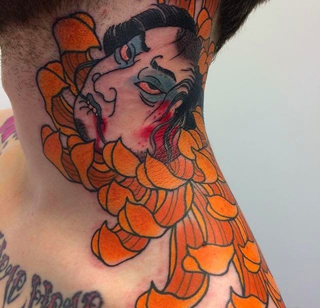 漂亮的日本风格纹身图案