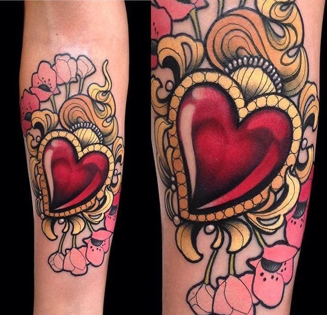 漂亮耀眼的宝石纹身图案