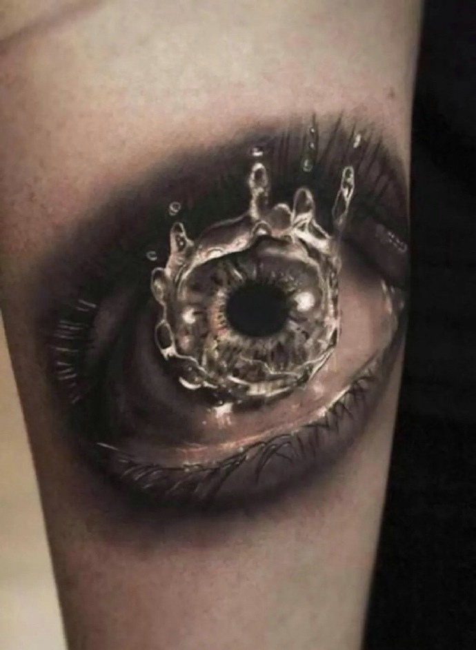 一组3d写实眼睛系列纹身图案很逼真
