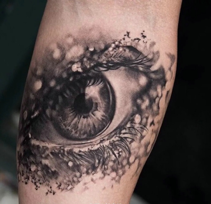 一组3d写实眼睛系列纹身图案很逼真