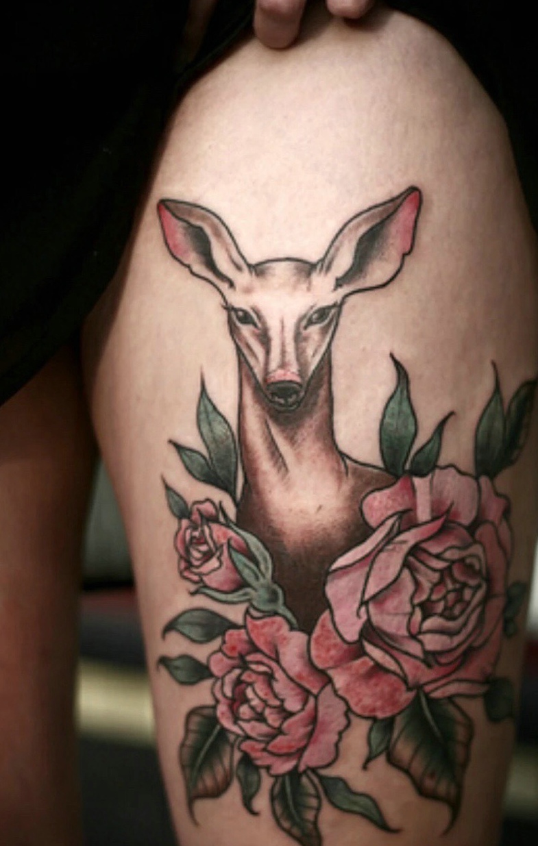 一组非常耐看的美丽花朵纹身图案