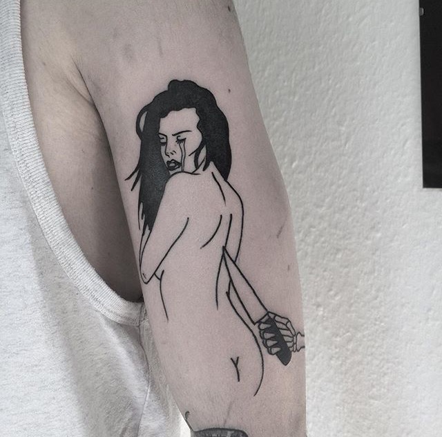 一组手臂有艺术感的图腾纹身图片