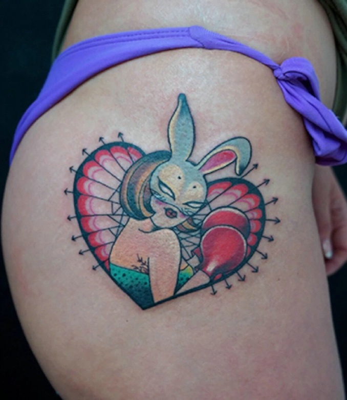 一组五彩缤纷的个性图腾纹身刺青