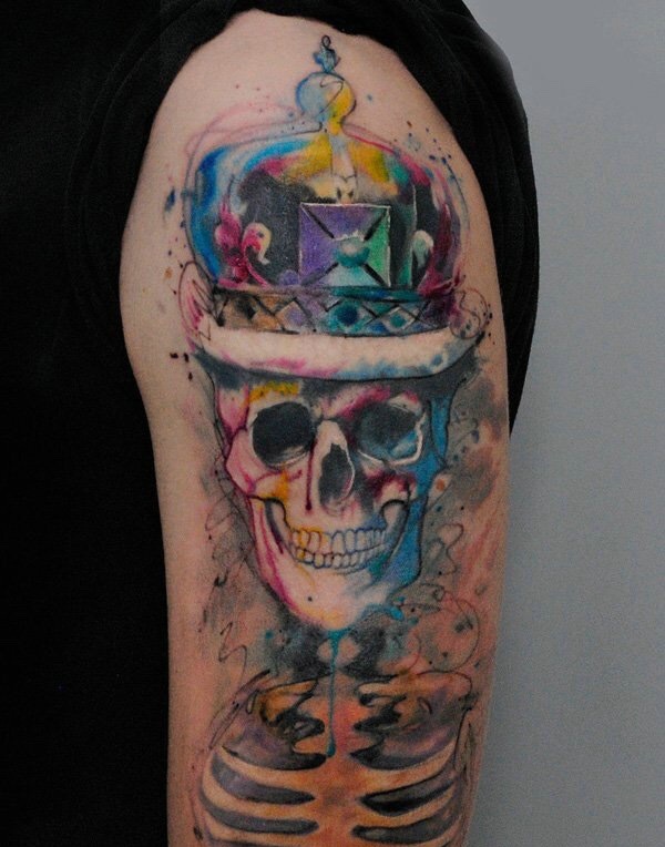 一组另类而霸气的骷髅纹身图案