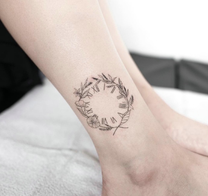 一组时尚小清新纹身图案优雅迷人