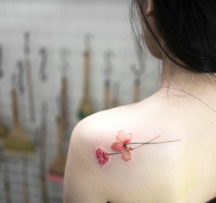 一组时尚小清新纹身图案优雅迷人