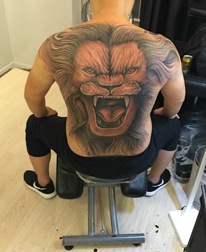 80后男士满背大死神纹身图案