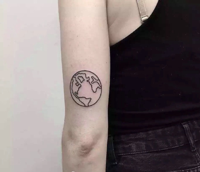 一组小清新简陋的黑白图腾纹身图案