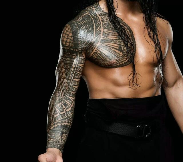 让女人尖叫的霸气半甲图腾纹身图案