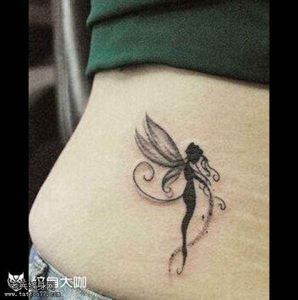 腰部小精灵纹身图案