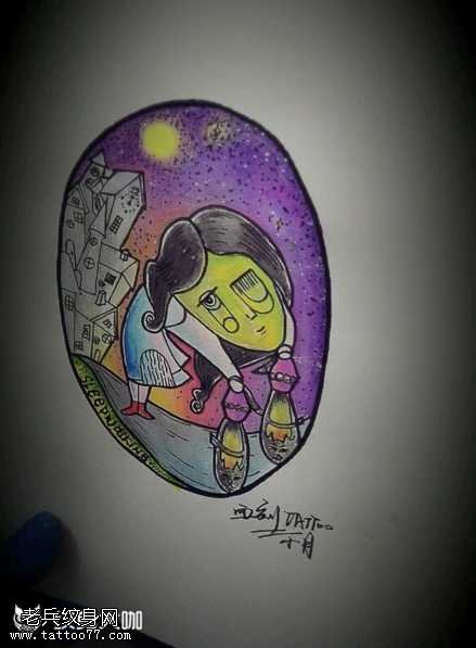 手稿梦魇纹身图案