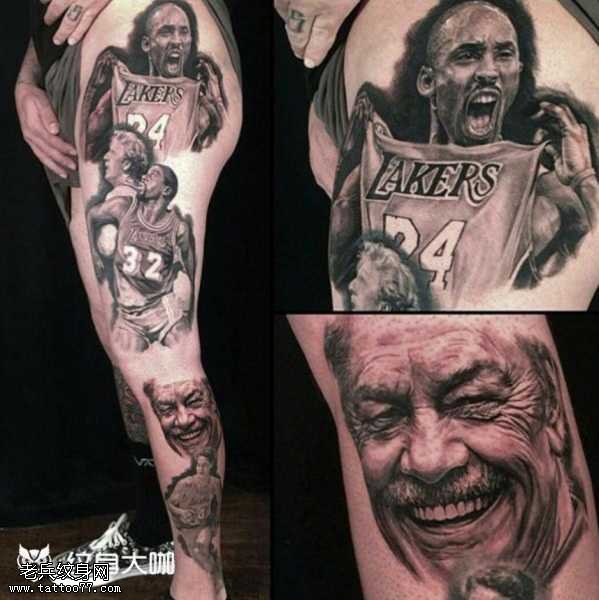 篮球人纹身图案