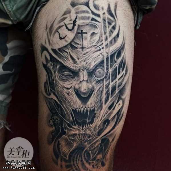 欧美骷髅纹身图案