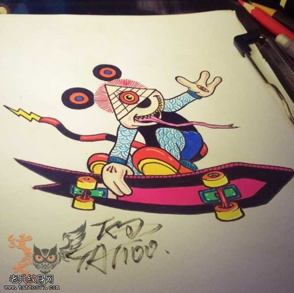 手稿school纹身图案