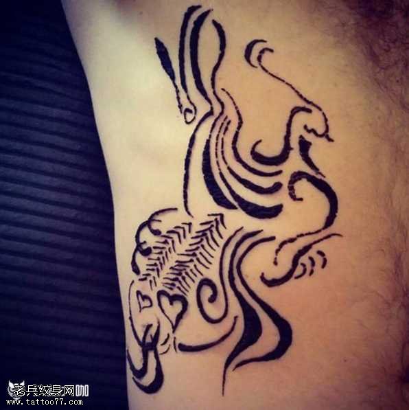 凤凰图腾纹身图案