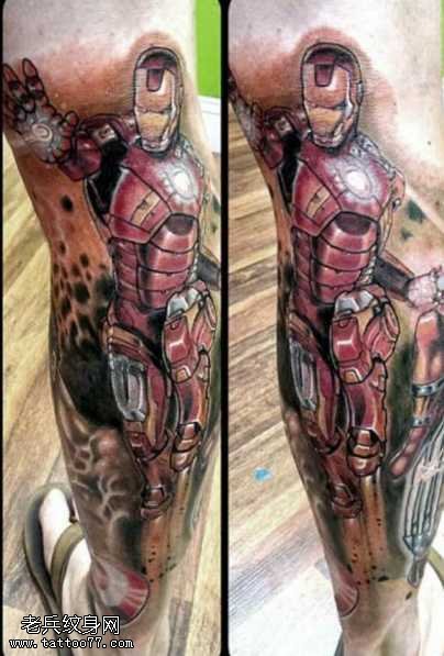 腿部金刚纹身图案