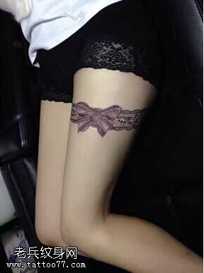 腿部蕾丝纹身图案缩略频道推荐图