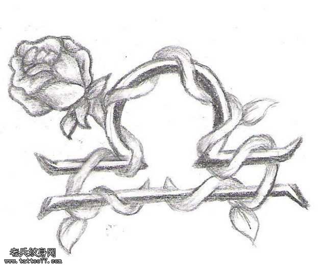 手稿天枰座纹身图案