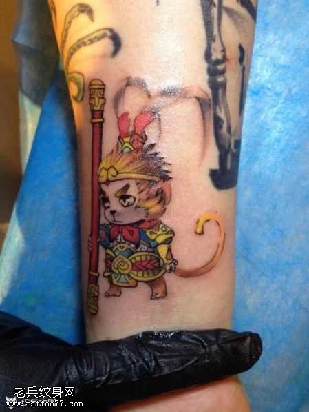 小可爱的大圣纹身图案