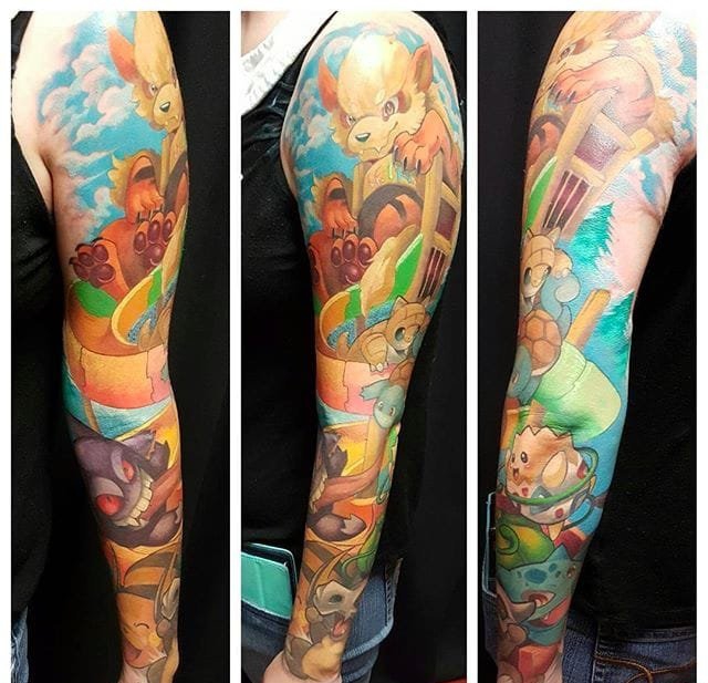 New School风格卡通虚拟人物纹身图案