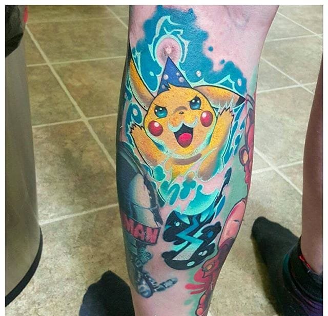 New School风格卡通虚拟人物纹身图案