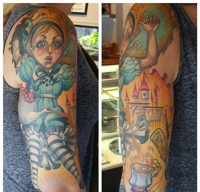 New School风格卡通虚拟人物纹身图案