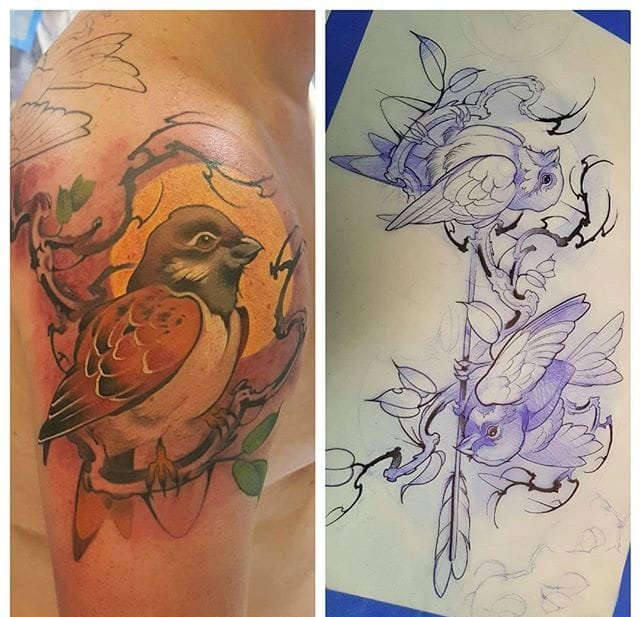 New School风格卡通虚拟人物纹身图案