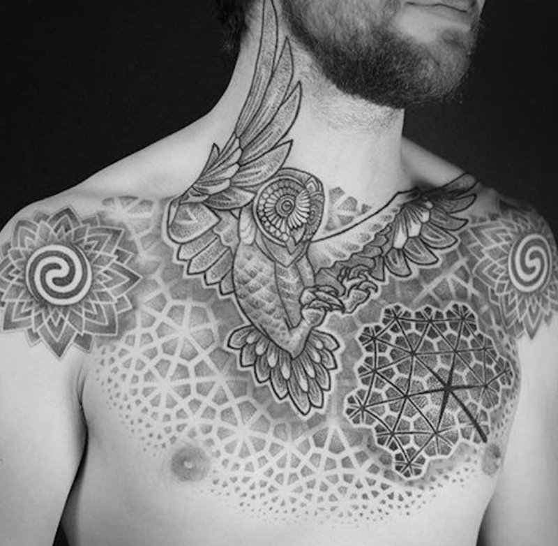 令人印象深刻的大面积纹身图案作品来自马克西姆