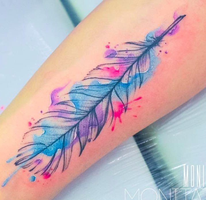 明亮而美丽的水彩画纹身图案来自莫妮卡戈麦斯