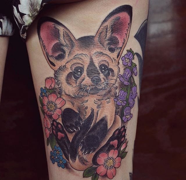 漂亮的新传统（Neo-traditional）纹身图案来自乔治娜