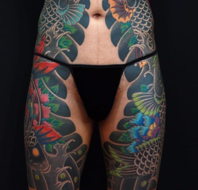 越过一般人接受底线的大面积纹身图案来自BaeKwoon