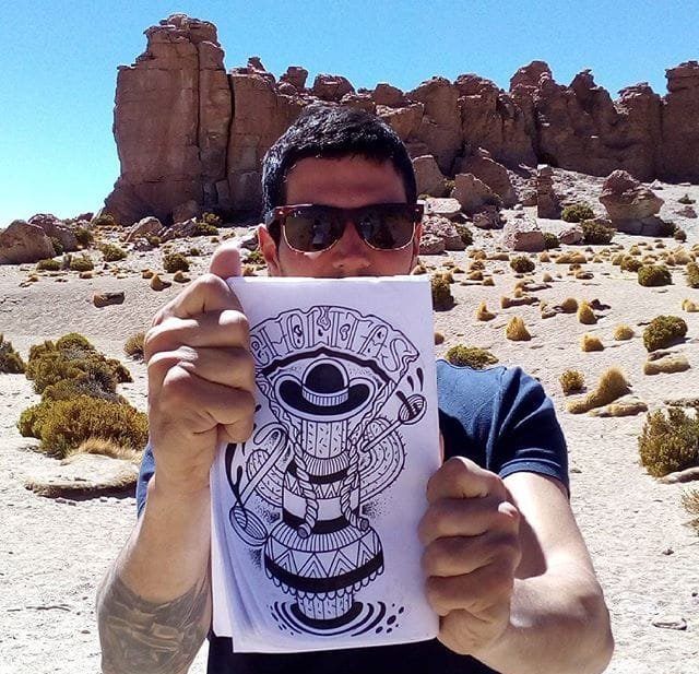 抽象的黑色点刺纹身图案来自马塞洛