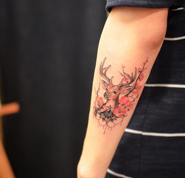 多款娇艳的可爱的小清新动物纹身图案来自格兰