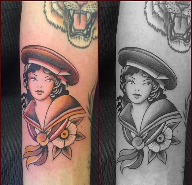 漂亮的传统纹身图案来自达维德安德烈奥利