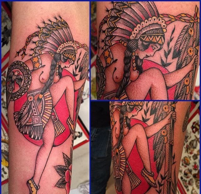 漂亮的传统纹身图案来自达维德安德烈奥利