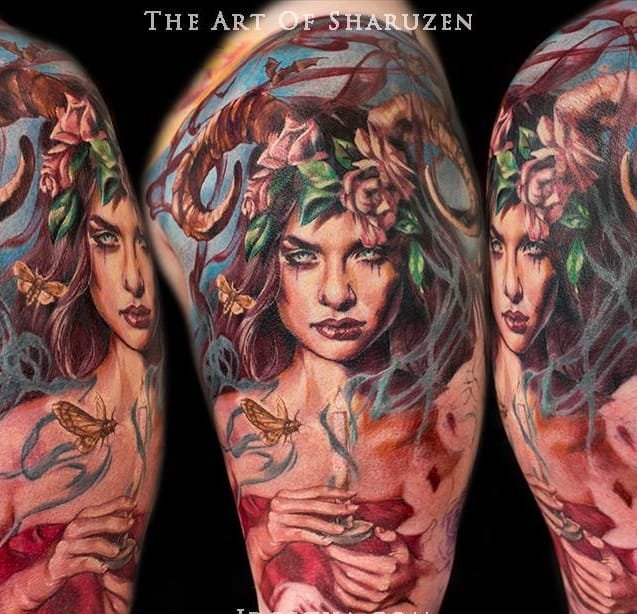 巴尔博拉的现实和幻想的纹身图案作品