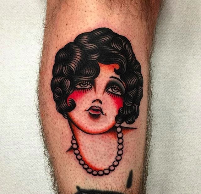 大胆的经典的传统风格纹身图案来自文斯