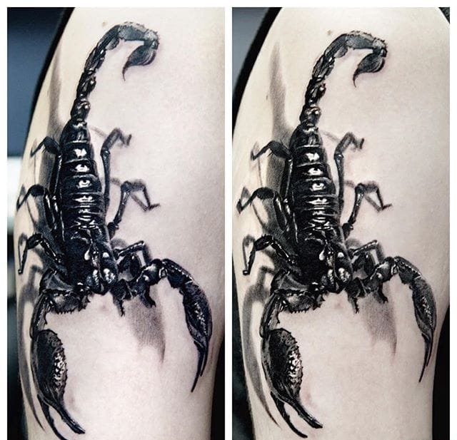 惊人的现实主义风格彩色纹身图案