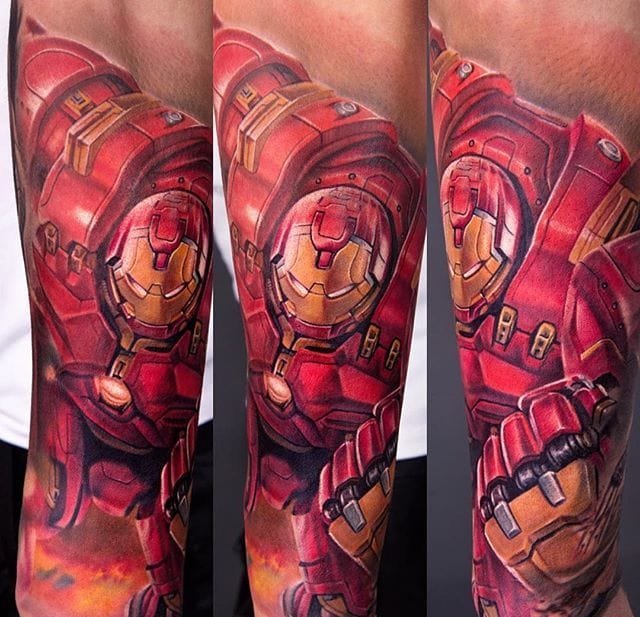 惊人的现实主义风格彩色纹身图案