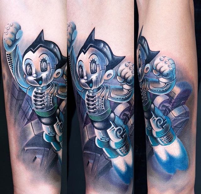 惊人的现实主义风格彩色纹身图案