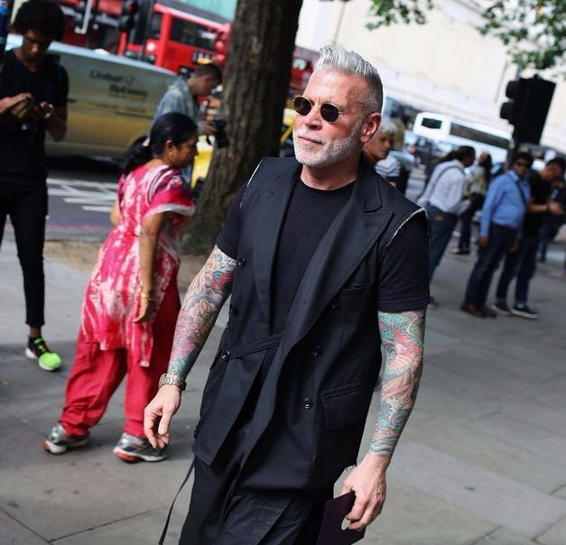 欧美时装周上时尚的模特和他们身上漂亮的纹身图案+++男,时尚,欧美,女