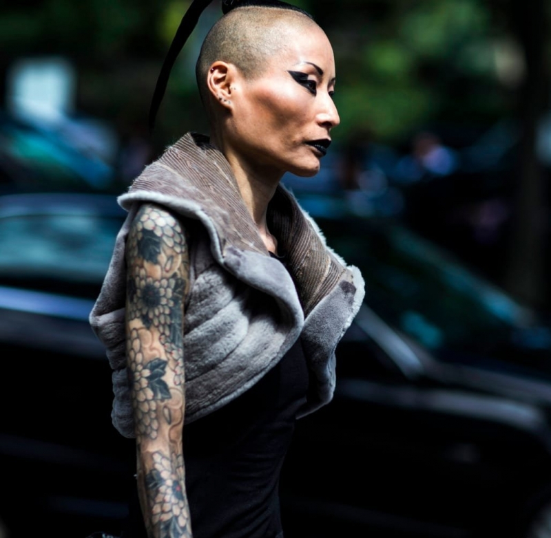 欧美时装周上时尚的模特和他们身上漂亮的纹身图案+++男,时尚,欧美,女