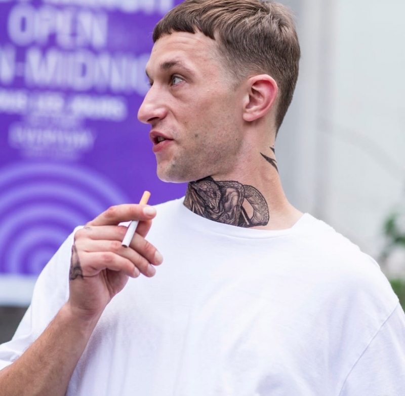 欧美时装周上时尚的模特和他们身上漂亮的纹身图案+++男,时尚,欧美,女