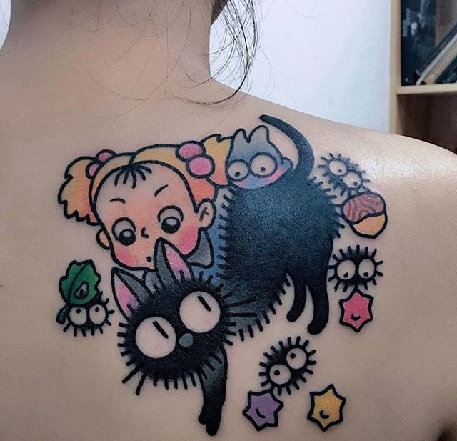 可爱卡通风格动漫纹身的人物图案来自陈明