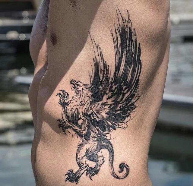 很有个性的抽象的现实主义风格纹身图案