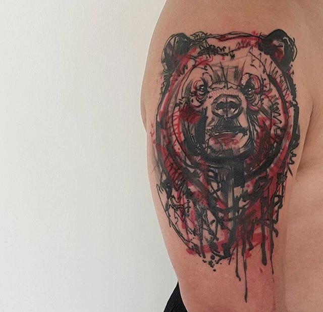 很有个性的抽象的现实主义风格纹身图案