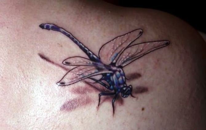 女人喜欢的漂亮的蜻蜓纹身图案