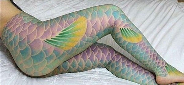 15款漂亮的花腿纹身图案